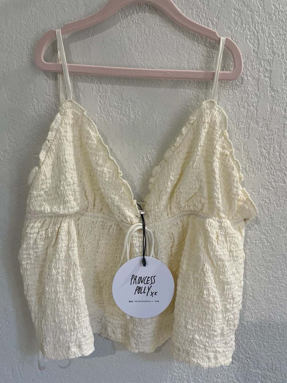 Princess Polly Kellan Babydoll Camisole in Cream NWT Size US 6